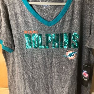 Miami Dolphins New sparkles t shirt
